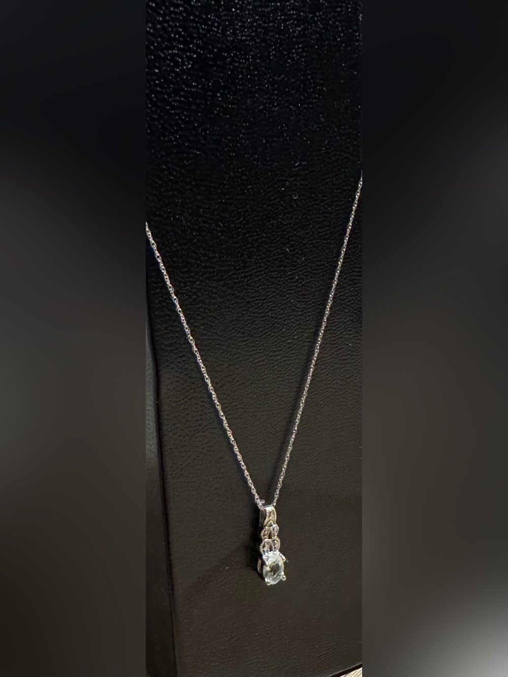 14k White Gold Necklaces (TWO) with 10k White Gold Clyde Duneier Pendant